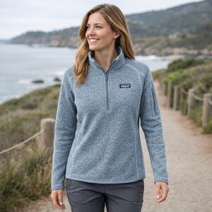 Patagonia Better Sweater 1/4-Zip Pullover in Steam Blue